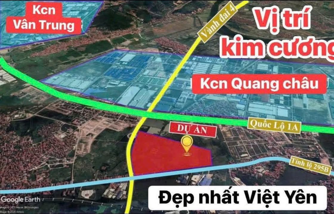 Đất nền 20ha Bắc Ninh - Sổ đỏ sẵn, giá F0, ngay Vành đai 4