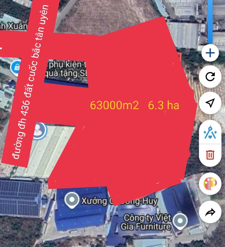 Bán Gấp Đất Dự Án 6.3ha Mặt Tiền Đường ĐH 436, Bắc Tân Uyên - Sẵn SKC!