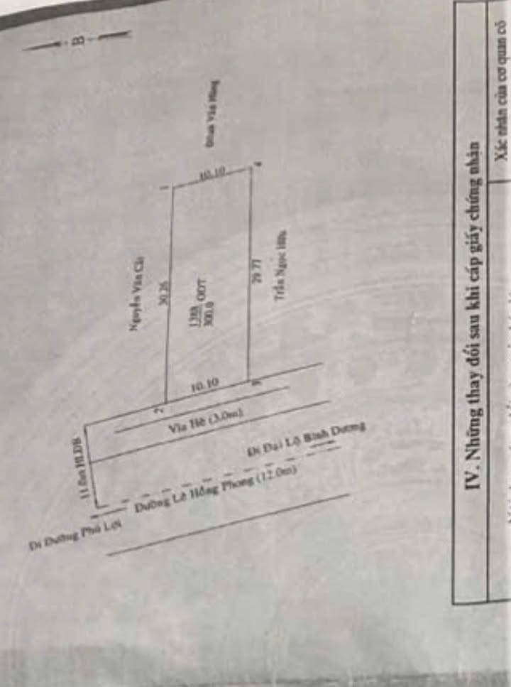 Đất Mặt Tiền Lê Hồng Phong TDM - 300m² Kinh Doanh Sầm Uất