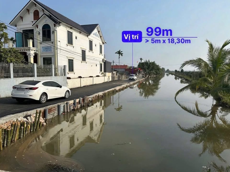 Đất Nền Tiên Lãng Hải Phòng - 96.7m² Mặt Đường Bờ Kênh, Giá 1.x Tỷ