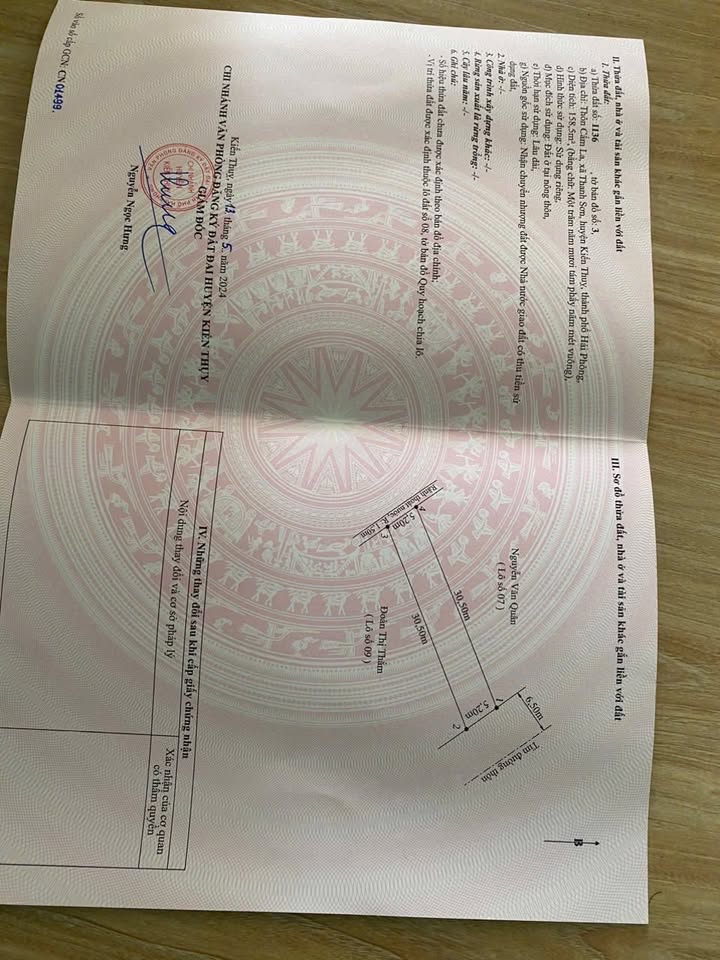 Bán đất Cẩm La, Kiến Thụy 158.5m² - Giá 3 tỷ, sổ đỏ vuông vắn