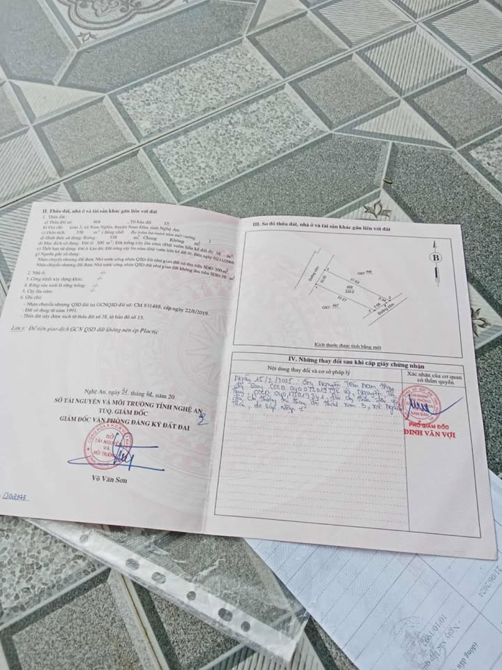 Đất Nền Nam Đàn 338m² - Mặt Tiền Đường Liên Xã 10m, Hướng Nam