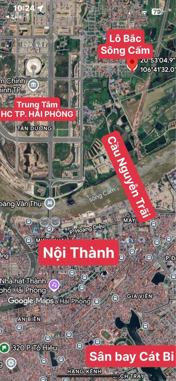 Đất Nền Bắc Sông Cấm 105m² - Sổ Đỏ Sẵn Sàng, Giá Tốt 6.4 Tỷ