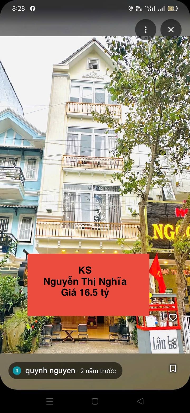Bán Gấp Khách Sạn 85m² P2 Đà Lạt - 15PN Kinh Doanh - 16.5 Tỷ