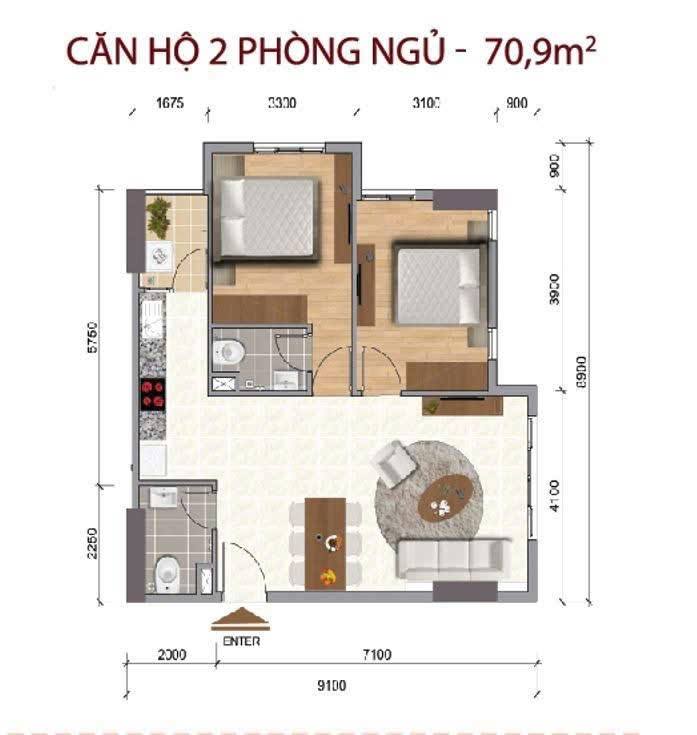 Căn hộ An Phú Đông 71m² 2PN - Sổ hồng riêng, Giá 3.1 tỷ
