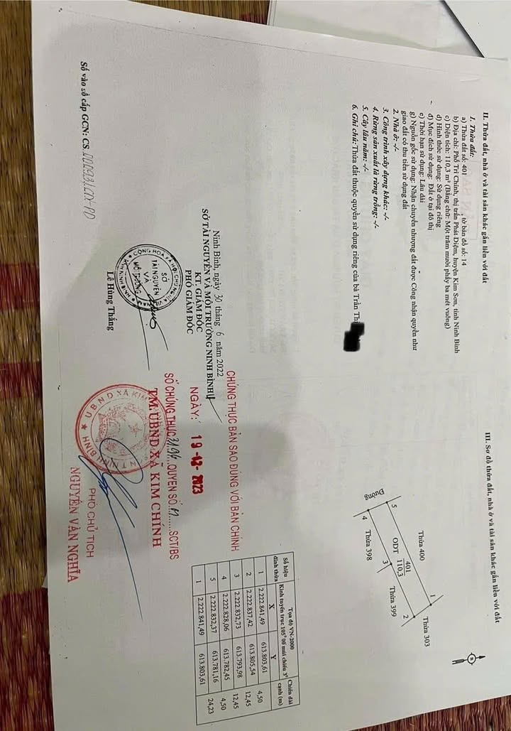 Đất thổ cư 109m² hướng Tây tại Kim Sơn, Ninh Bình - Sổ đỏ sẵn sàng