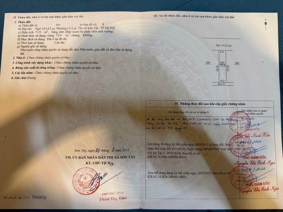 Đất nền Sơn Tây 74m² - Ô tô tránh, gần Lê Lợi, giá thỏa thuận