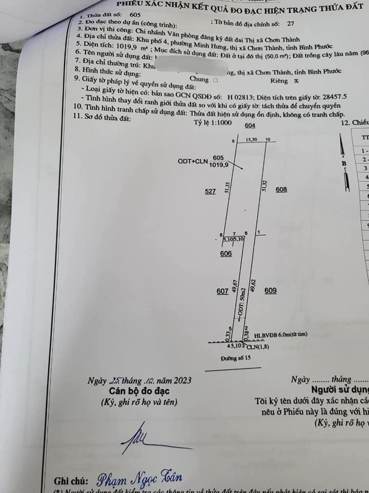 Đất Nền 1000m² KCN Chơn Thành, Bình Phước - Sổ Hồng Sẵn Sàng