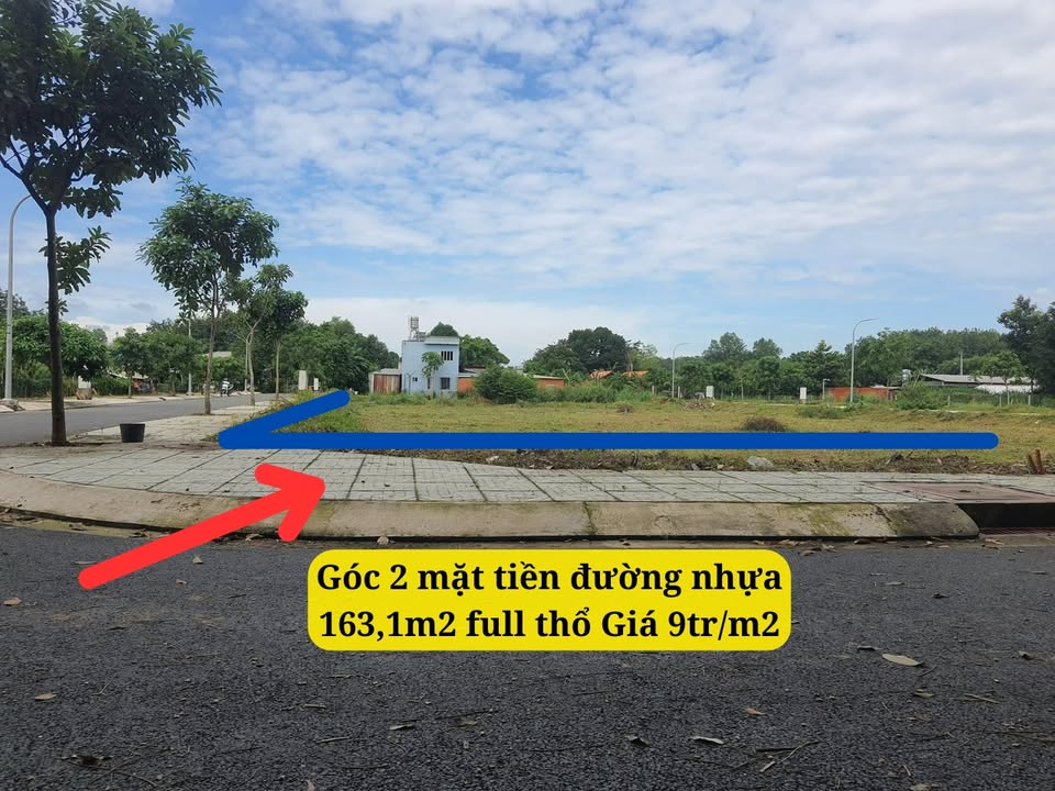 Đất Củ Chi 163m² - Lô Góc 2 Mặt Tiền Đường 12m, Giá 1.46 Tỷ