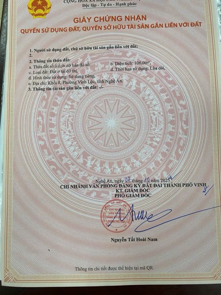 Bán Đất Nền Nghi Phong, Nghệ An 106m² - Sổ Đỏ Sẵn Sàng