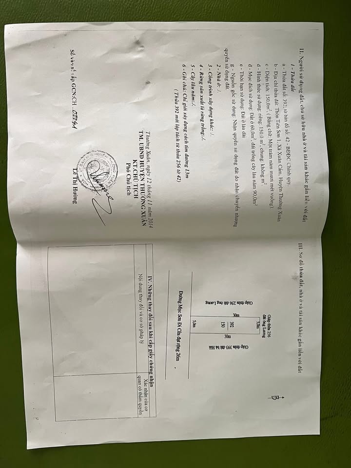 Đất Nền Thường Xuân 150m² - Sổ Hồng Sẵn Sàng - Giá 700 Triệu