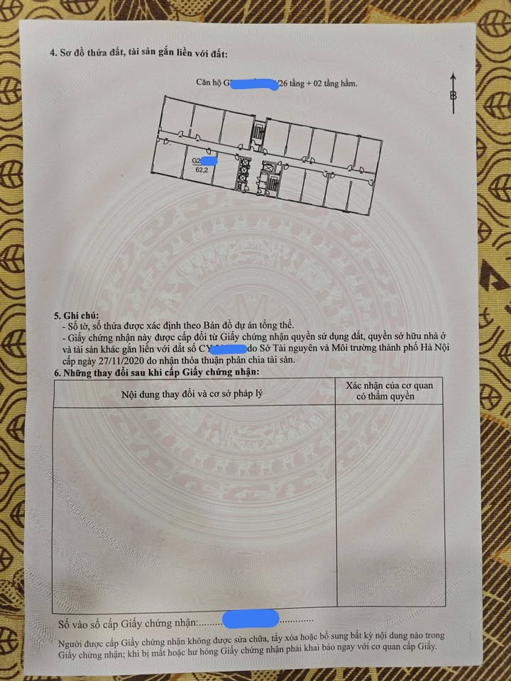 Chung cư HH2G Dương Nội 63m² - 2PN, View Công viên Âm Nhạc - 4.25 Tỷ