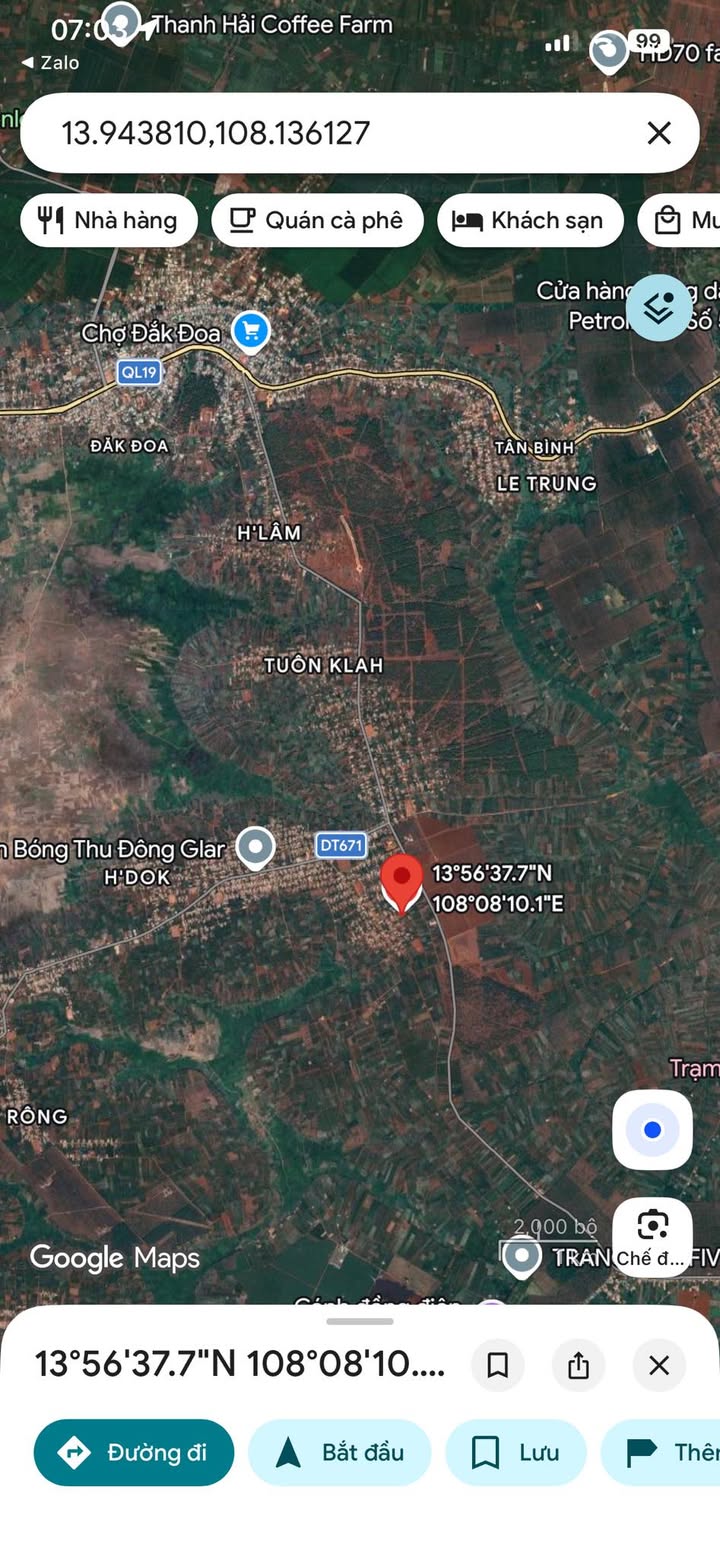 Đất nền Glar, Đăk Đoa - Rẻ nhất khu vực chỉ 290tr/lô, 1400m²