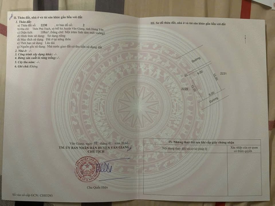 Đất nền Văn Giang 108m² - Mặt tiền 9m hiếm, giá đầu tư 7.45 tỷ