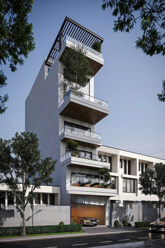 Nhà Mặt Phố Long Biên 110m² 8 Tầng - Sân Thượng BBQ View Cầu THD