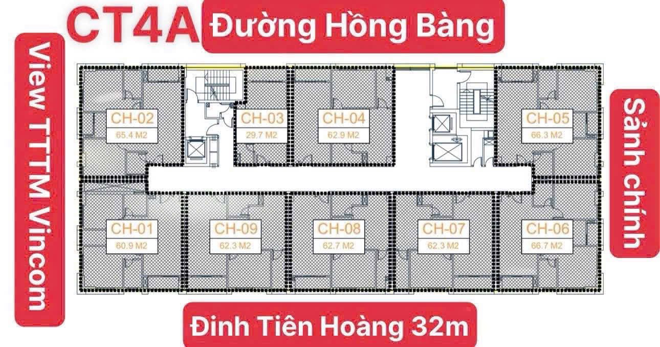 Bán Căn Góc Chung cư Dầu khí Quang Trung CT4A - 60m² - 1 Tỷ xx