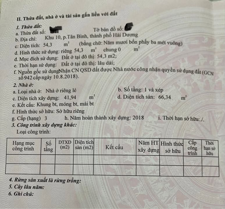 Nhà 1.5 Tầng Ngõ 245 Bình Lộc - 54.3m² - Giá Tốt