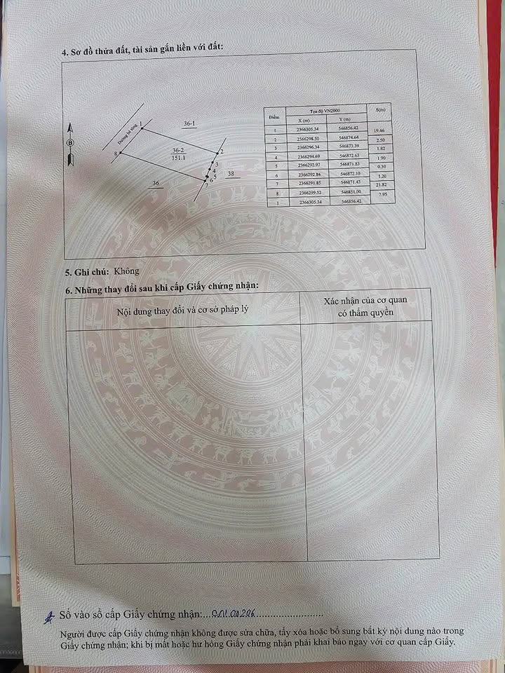 Bán Đất Nền 151m² Mặt Tiền 7.95m Đường Áp Phân, Phú Thọ - Giá 900 Triệu