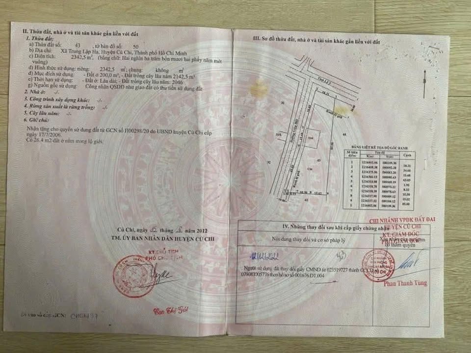 Đất Củ Chi 2340m² - Lô Góc 2 Mặt Tiền Tỉnh Lộ 2 & Giáp Hải, Giá 25 Tỷ