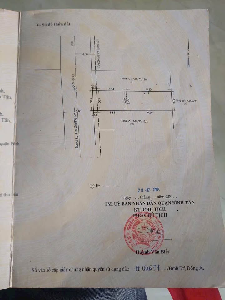 Nhà 64m² 5.75 Tỷ Quận Bình Tân - Hẻm Xe Hơi 7m