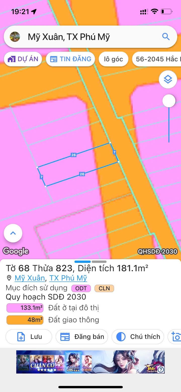 Đất Nền Mỹ Xuân 182m² - Cắt Lỗ Sâu, Giá 1.4 Tỷ, MT 8m Võ Văn Kiệt