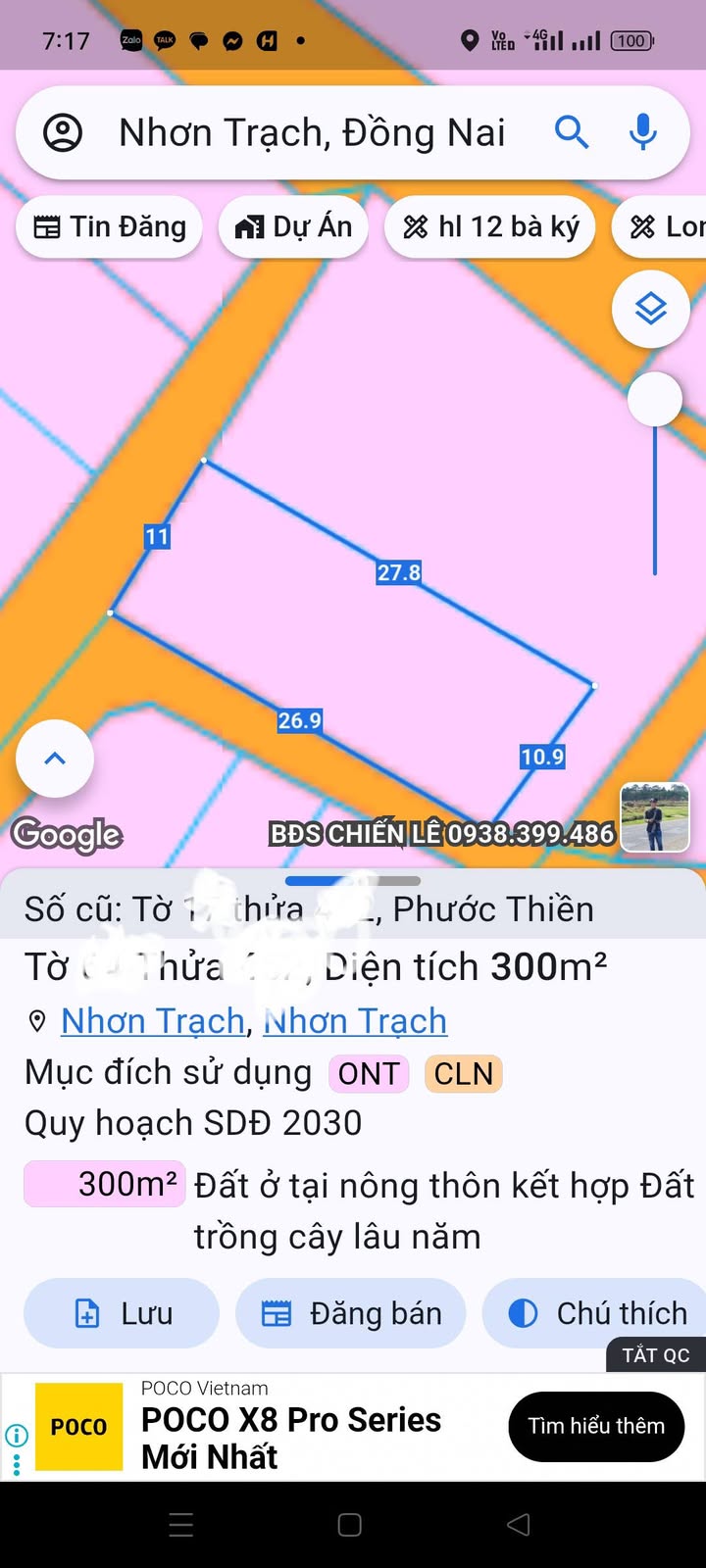 Đất Phước Thiền Đồng Nai 300m² 2 Mặt Tiền - Gần Sân Bay Long Thành