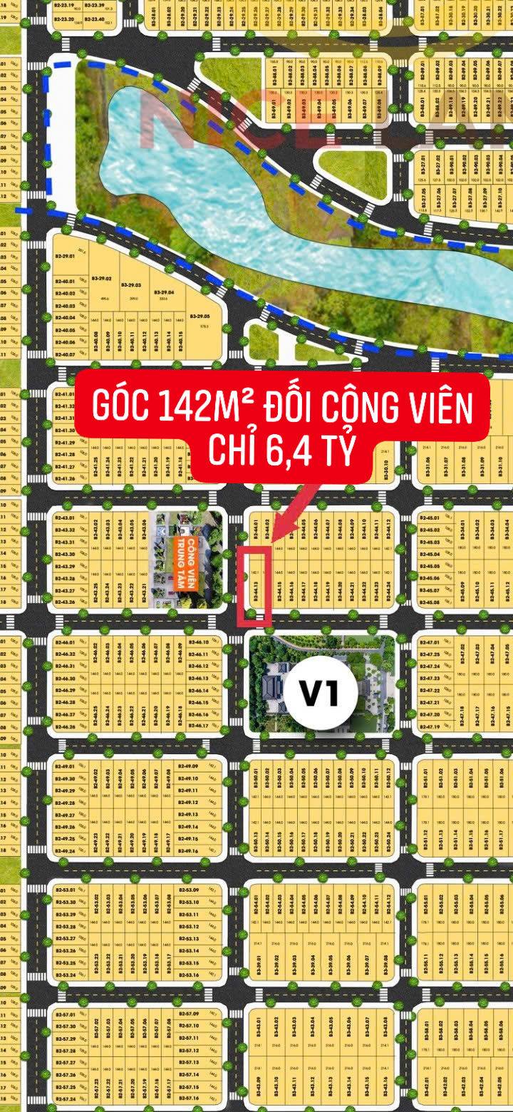 Đất nền FPT Đà Nẵng 142m² - Mặt tiền công viên, giá 6.4 tỷ