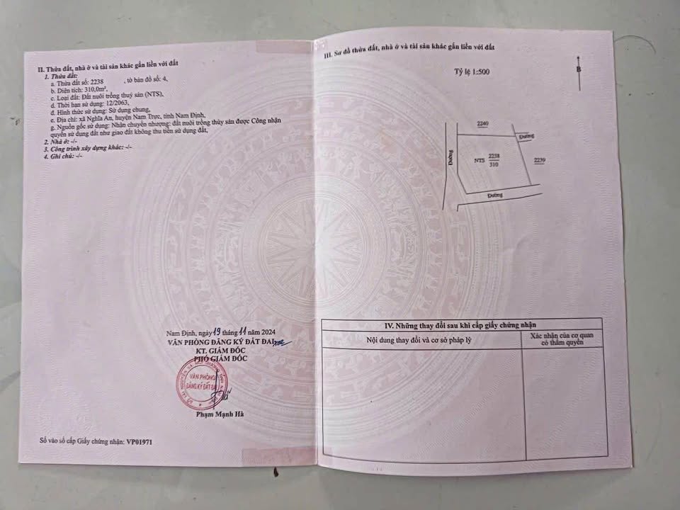 Đất nền Nghĩa An, Nam Trực - 310m² Lô Góc, Ô tô tới đất, 850 triệu