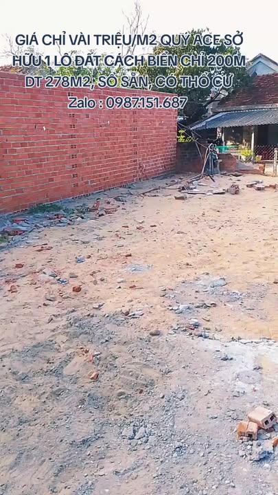 Đất Nền Phú Thường Tuy An - Sổ Hồng 278.9m² Gần Biển, Giá Tốt