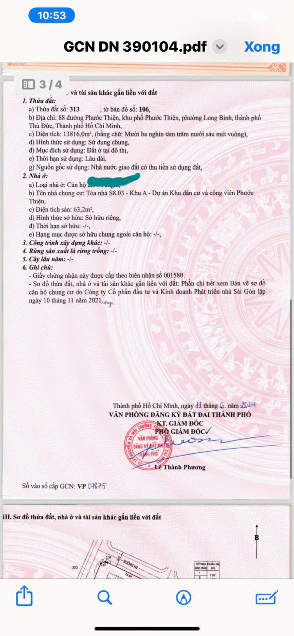 Căn hộ 71m² Vinhomes Grand Park - 2PN, Sổ hồng, Tặng nội thất 350tr