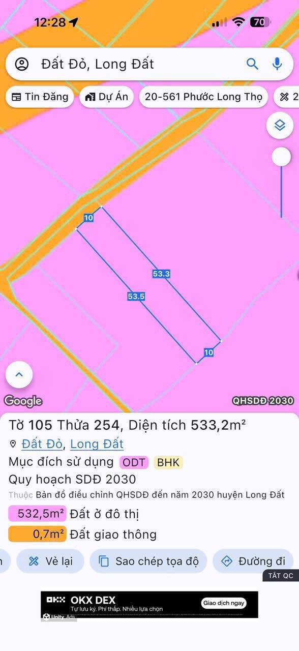 Đất Vườn Đất Đỏ BR-VT 533m² Giá Tốt - Sổ Đỏ 100% Thổ Cư