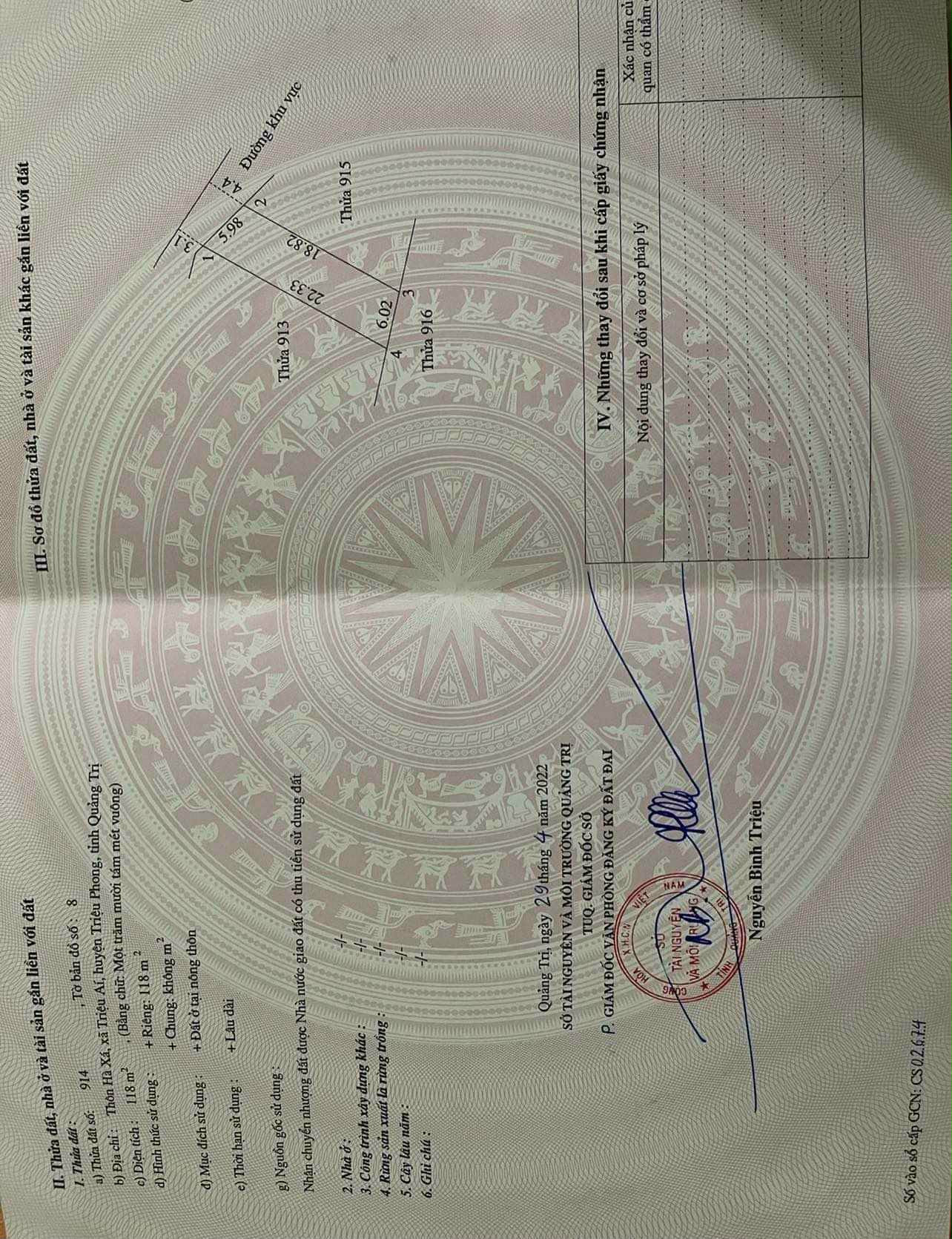 Đất kiệt Bảo Đại sát Đông Hà chỉ 3xxtr