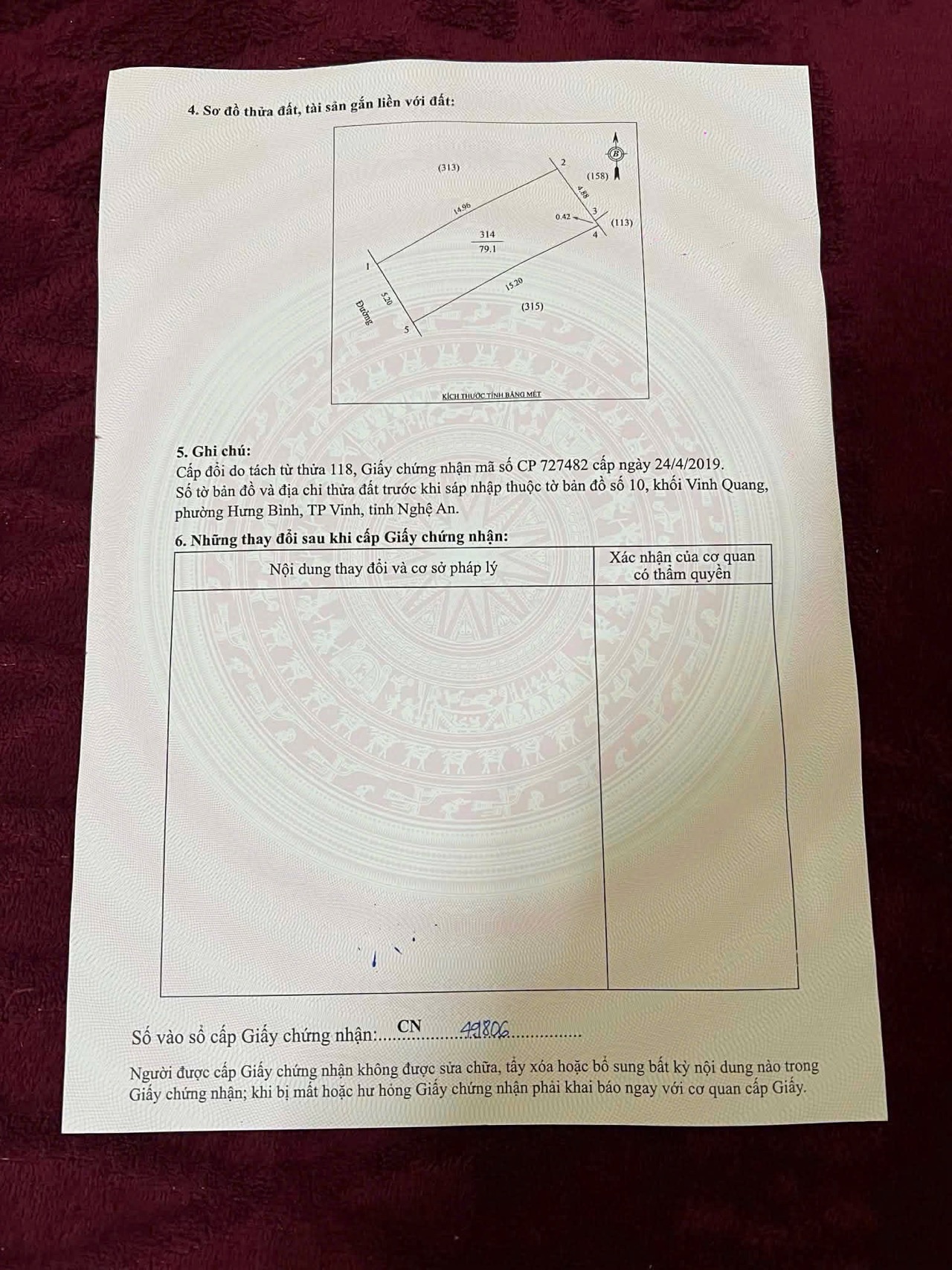 Bán đất ngõ 12 Đốc Thiết- Phường Hưng Bình cũ gần trường cấp 1,2 Hưng Bình cách đường Nguyễn Văn Cừ chưa đầy 100m:- Diện tích 79,1m2 đường ô tô vào tận nơi- Hướng tây bắc