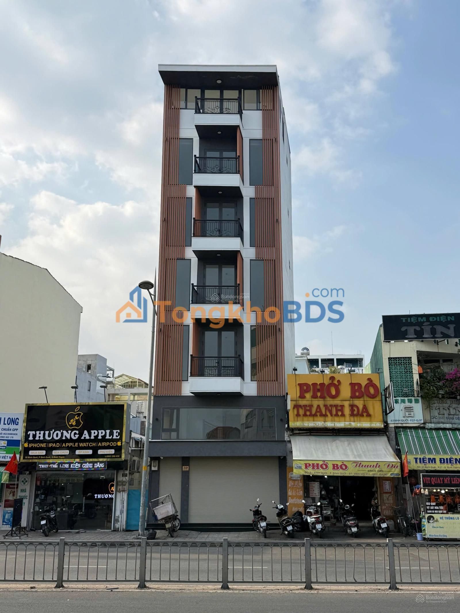 Cho Thuê Nhà Mặt Tiền 59 Bình Quới, BT - 420m² Sàn, 7 Tầng Thang Máy, 87 Triệu