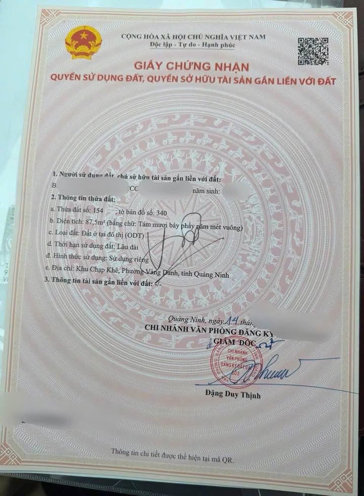 Bán Gấp Đất Vàng Phố Chạp Khê, Uông Bí - 87.5m² Mặt Tiền 9m, Giá Cắt Lỗ