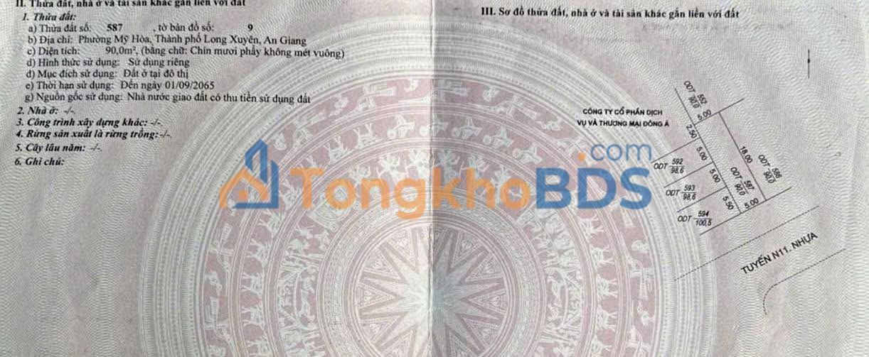 Bán nền Golden City C1, Long Xuyên - 90m² hướng ĐN, giá tốt