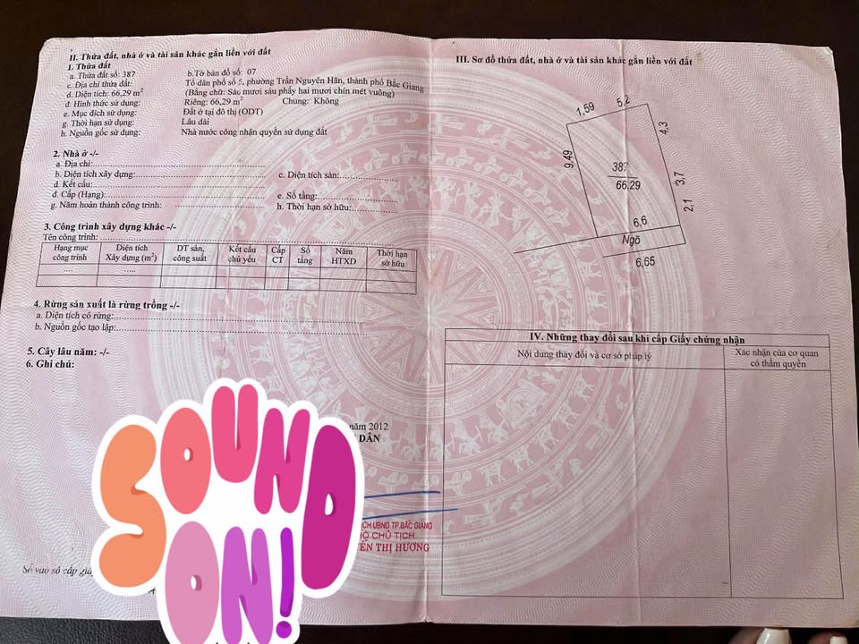 Đất nền 70m² Trần Phú, Bắc Giang - Giá 1.2 tỷ, Ngõ Xe Máy