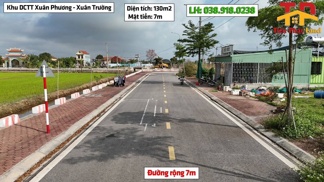 Đất nền 130m² Xuân Phương, Nam Định - Sổ đỏ sẵn sàng giao dịch