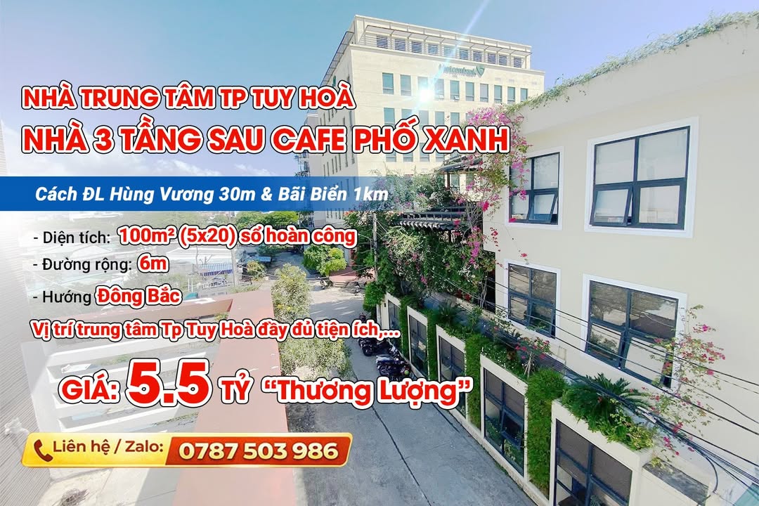 Nhà 3 Tầng Trung Tâm Tuy Hòa - 5.5 Tỷ - 100m² - Sẵn Sàng Đón Chủ Mới