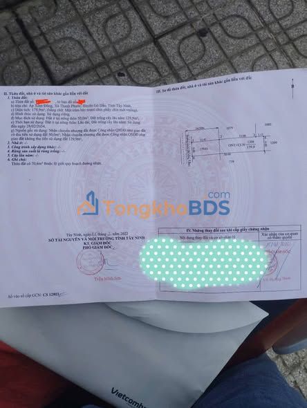 Đất nền Gò Dầu Tây Ninh 180m² 679 triệu - Đường to ô tô