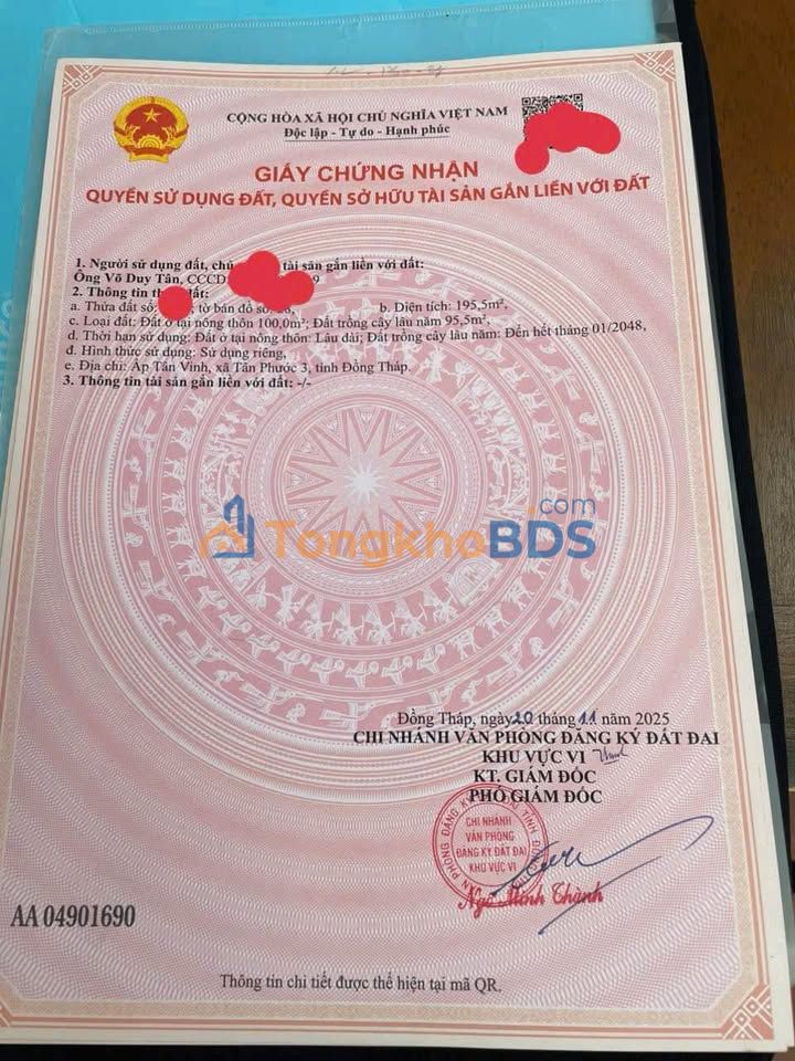 Đất Nền Tân Phước, Tiền Giang 200m² - Sổ Đỏ Sẵn Sàng Chờ Nhà Đầu Tư