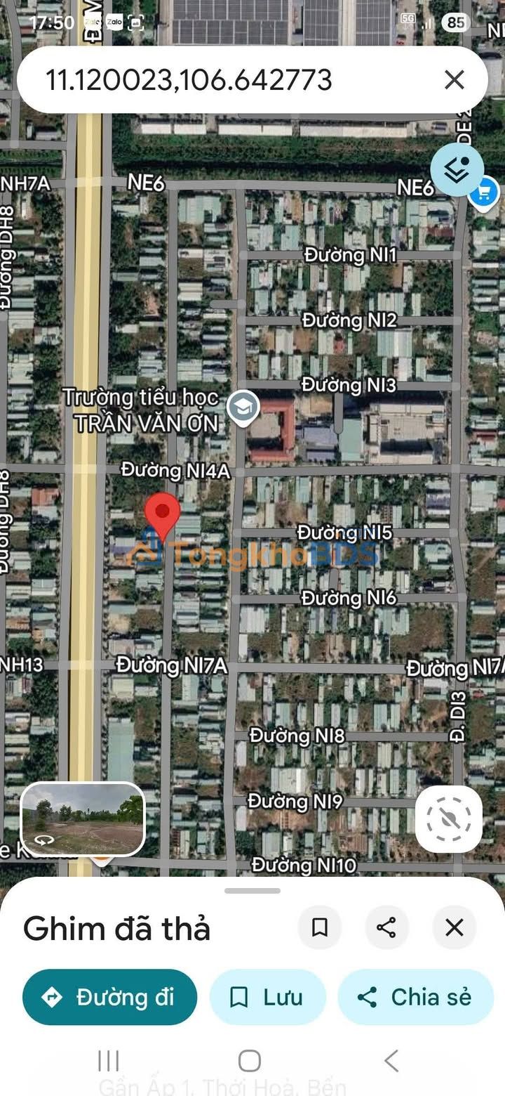 Bán Đất Mặt Tiền Đường DI1 Bến Cát 150m² - Kinh Doanh Sầm Uất, Sổ Hồng Thổ Cư