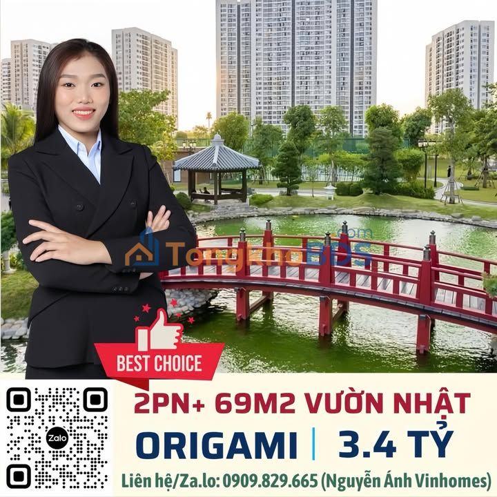 Căn hộ Origami Vinhomes Grand Park 69m² - View Vườn Nhật chỉ từ 3.37 tỷ