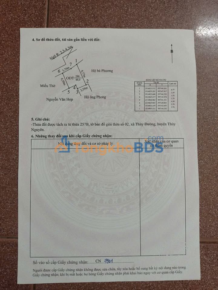 Đất nền Thủy Đường, Thủy Nguyên 48m² - Sổ đỏ chính chủ, dưới 1 tỷ