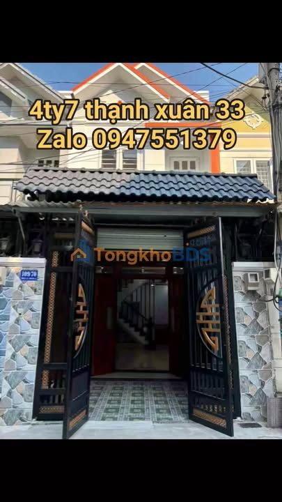 Bán Nhà 1 Trệt 1 Lầu Quận 12 - 4.7 Tỷ, 56m², Đường 7m Xe Hơi