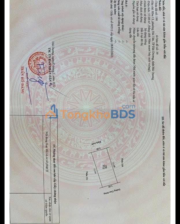 Đất nền Hải Tân, TP Hải Dương - 57m² - Ngõ xe tải - 1.9 tỷ