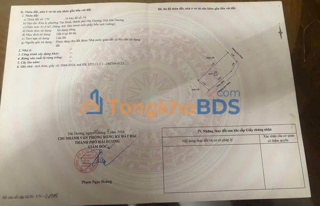 Mặt phố Dương Quảng Hàm - Lô góc kinh doanh 61m² - Giá tốt Hải Dương