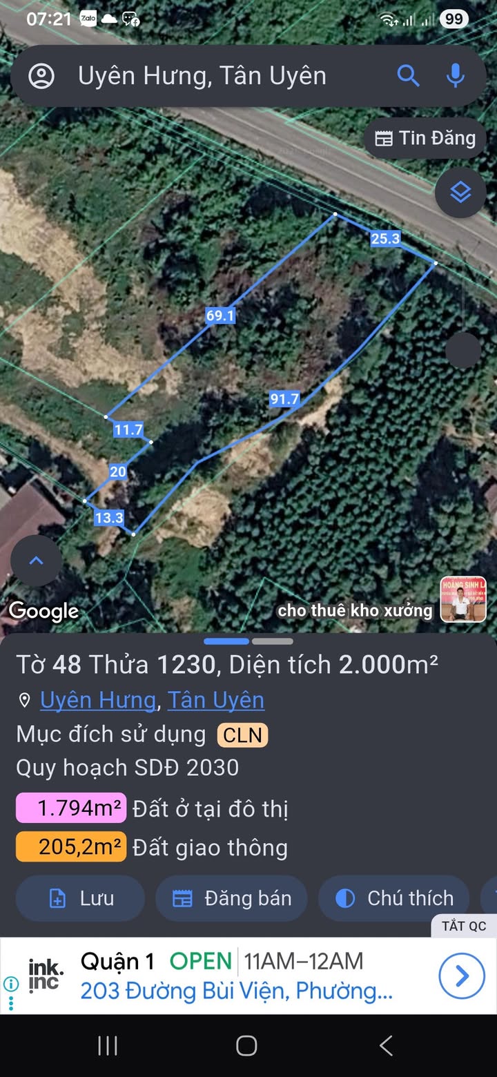 Bán Đất 2000m² Mặt Tiền DT746 Tân Uyên - Xây Kho Xưởng Lý Tưởng