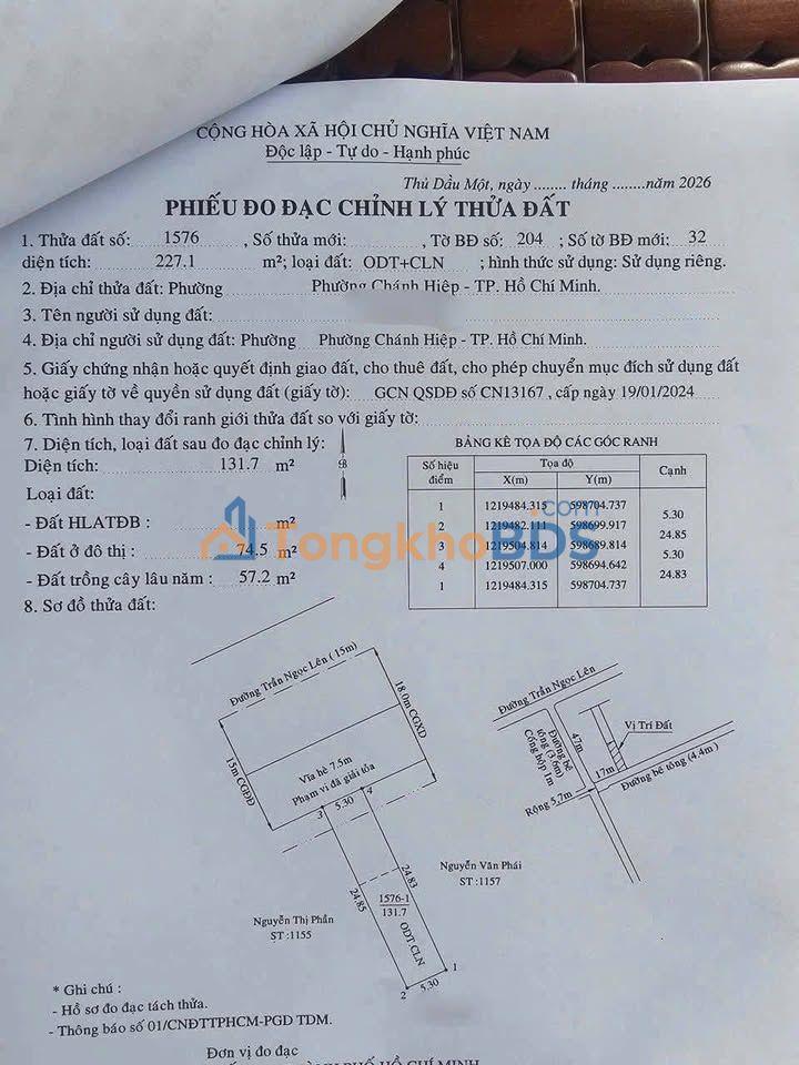 Mặt Tiền Trần Ngọc Lên, Tân Uyên - Kinh Doanh Đắc Lợi 74.5m²