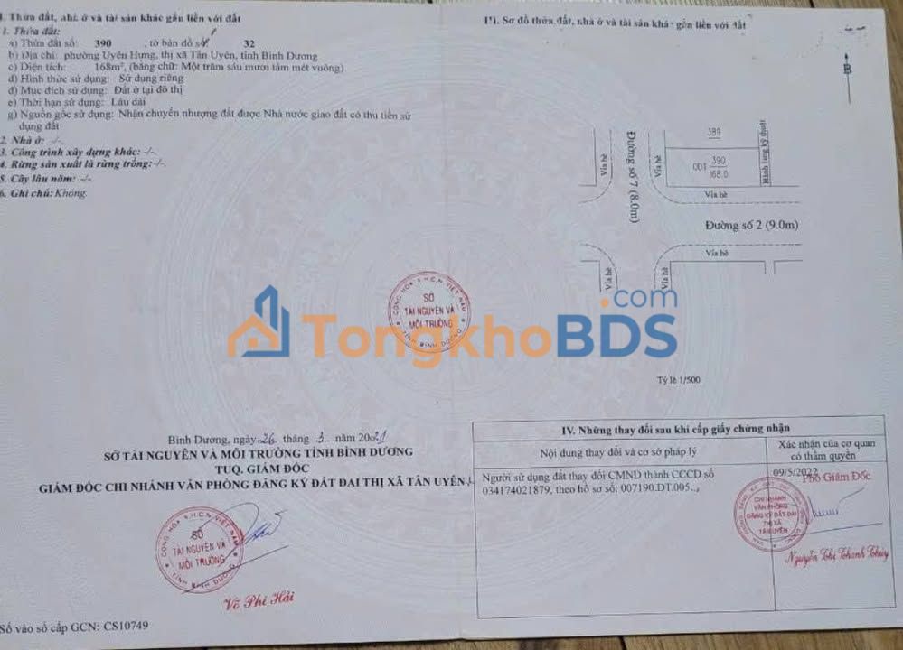 Bán Đất Góc 2 Mặt Tiền 168m² Phường Uyên Hưng, Tân Uyên - Kinh Doanh Đắc Lợi 4.2 Tỷ